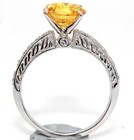 4CT Heat Treated Yellow Topaz 925 Genuine Sterling Silver Ring Sz 8 NF1-7 — photo 3