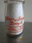 Vintage Nelson & Streans Dairy Glass Pint Milk Bottle Elkhorn Wis Phone ...72