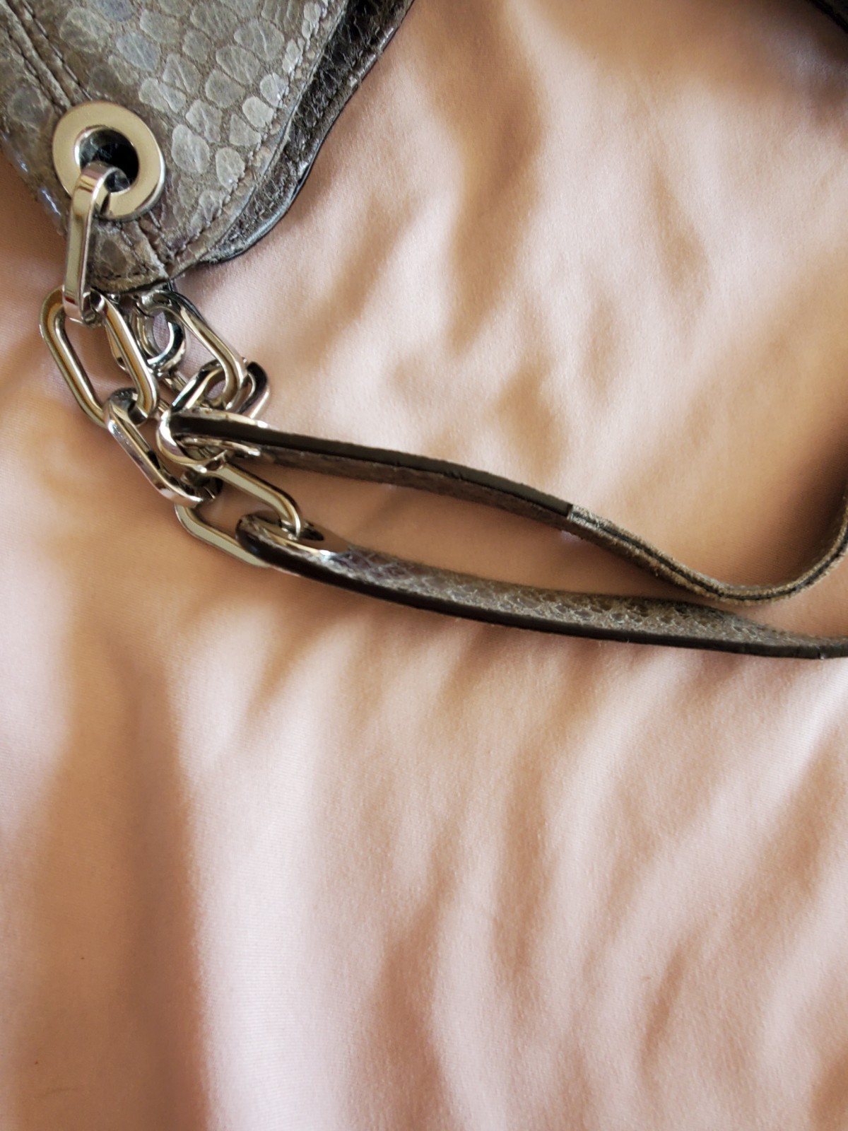 Michael Kors Black Python Snakeskin Embossed Leat… - image 15