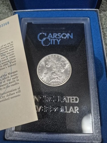 1883 Morgan Silver Dollar Carson City Uncirculated $1 U.S. Mint Certified