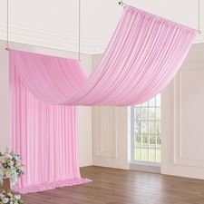 10ft 20ft Baby Pink Ceiling Drapes for Weddings Parties,2 Panels 5 20ft Long ...