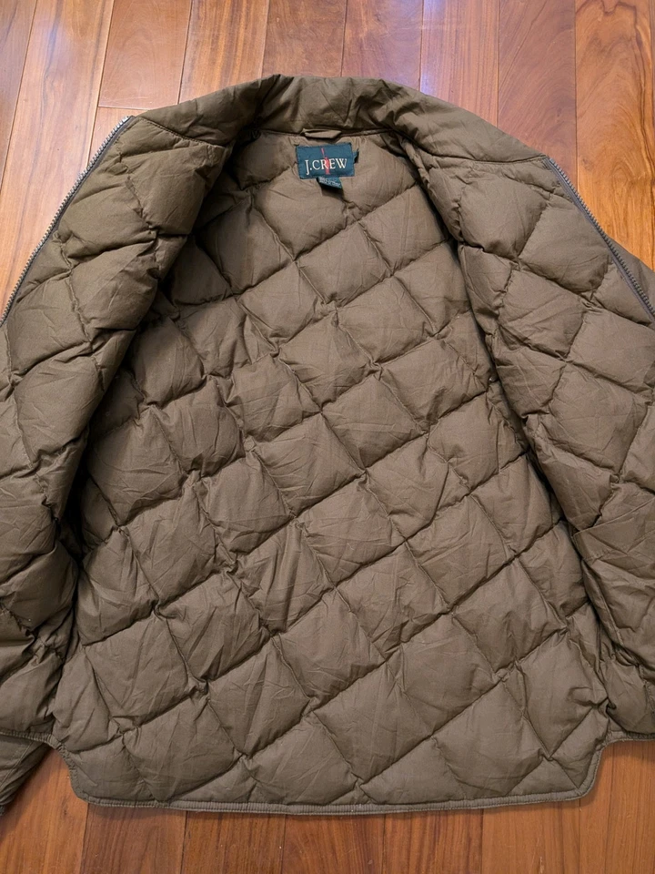 Chaleco Chaqueta Bombardero Vintage J Crew Oarsman Convertible 550 Plumón de Ganso Talla S Foto 4 de 4