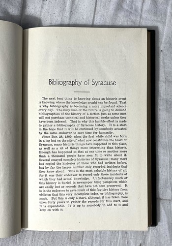Franklin H. Chase BIBLIOGRAPHY OF SYRACUSE HISTORY Hardcover Reprint - Picture 10 of 16