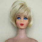 Vintage 1960s Barbie Hair Fair Head Rooted Lashes on Japan Straight Leg Body