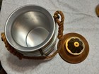 NAUTICAL Copper, Brass and Glass SHIP LANTERN Ice Bucket, Braided Rope Handle — photo 3
