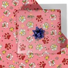 Christmas Cat Wrapping Paper for Kids - Pink Xmas Gift Wrap Red Green Pink Red