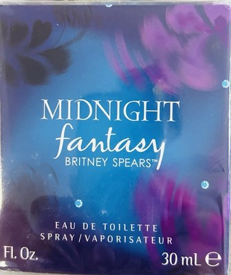 Britney Spears Midnight Fantasy Eau De Toilette Spray 1.0 Oz 30 ml New In Box