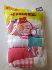 Hanes Toddler Girls' Briefs Cotton 11-Pack Style No Ride Up 2T-3T