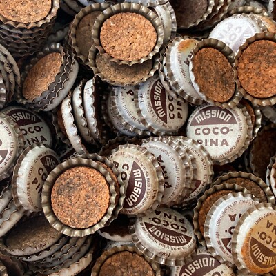 50 Mission Coco-Pina Corklined Soda Bottle Cap Crown Unused Vintage Jewelry Art