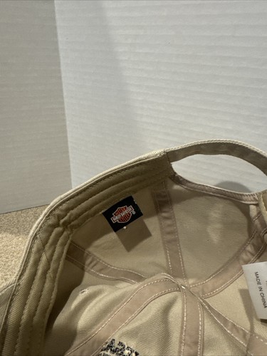 Harley-Davidson Baseball Cap Las Vegas Nevada Beige Adjustable Hat - EUC - Picture 7 of 10