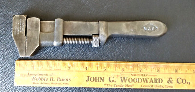 NOS MINTY - J.H Williams Railroad Special  Whitman & Barnes 8'' Adjustable Wrench