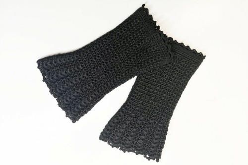 Schwarze fingerlose Handschuhe, Handwärmer, Häkelhandschuhe, Häkelhandschuhe, Damen ac - Bild 4 von 5