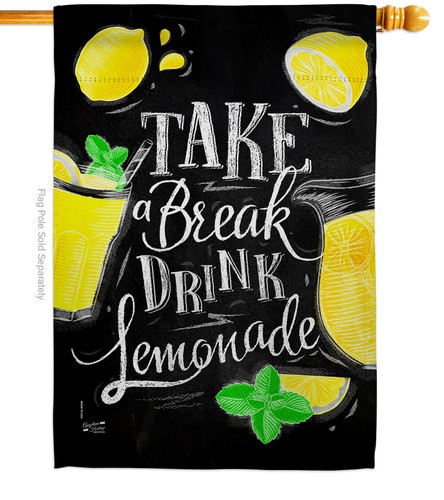 Take Break Lemonade Garden Flag Food Fruits Decorative Gift Yard House Banner - Picture 3 of 13