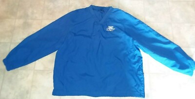 VTG Dayton Gems Hockey CHL Blue Windbreaker Jacket Pockets 3XL Lined SportTek