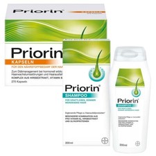 newSET PRIORIN 200ml shampoo + 270 caps growth  strength thick hair tracking dhl