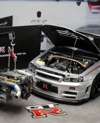 1/18 Motorhelix Nissan Skyline GT-R R34 Nismo Customized Silver