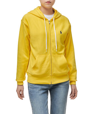 Sudadera Con Capucha Polo Ralph Lauren Para Mujer Chile Amarillo, Fleece  Con Logo, Super Cómoda