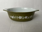 Vintage PYREX  70's Crazy Daisy Spring Blossom 1 1/2Qt Oval Casserole Dish #043