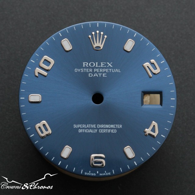 Rolex Date Blue Dial Arabic Numerals Luminous Markers Ref 15210 | eBay