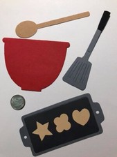 HANDMADE Die Cut 1 Pumpkin Cart Scrapbook / Card Embellishment