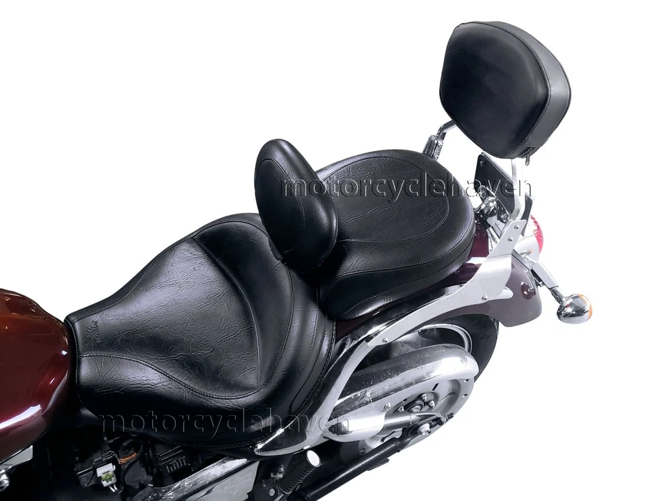 Almohadilla de respaldo cromada para pasajeros barra Sissy para Kawasaki Vulcan 2000 VN2000 2004-up Foto 3 de 4