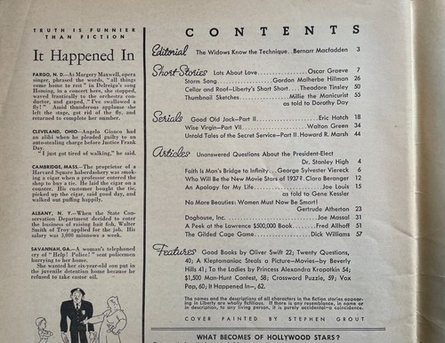 1937 Liberty Magazines "Untold Tales of the Secret Service" series | Lot of 3 - Picture 8 of 17