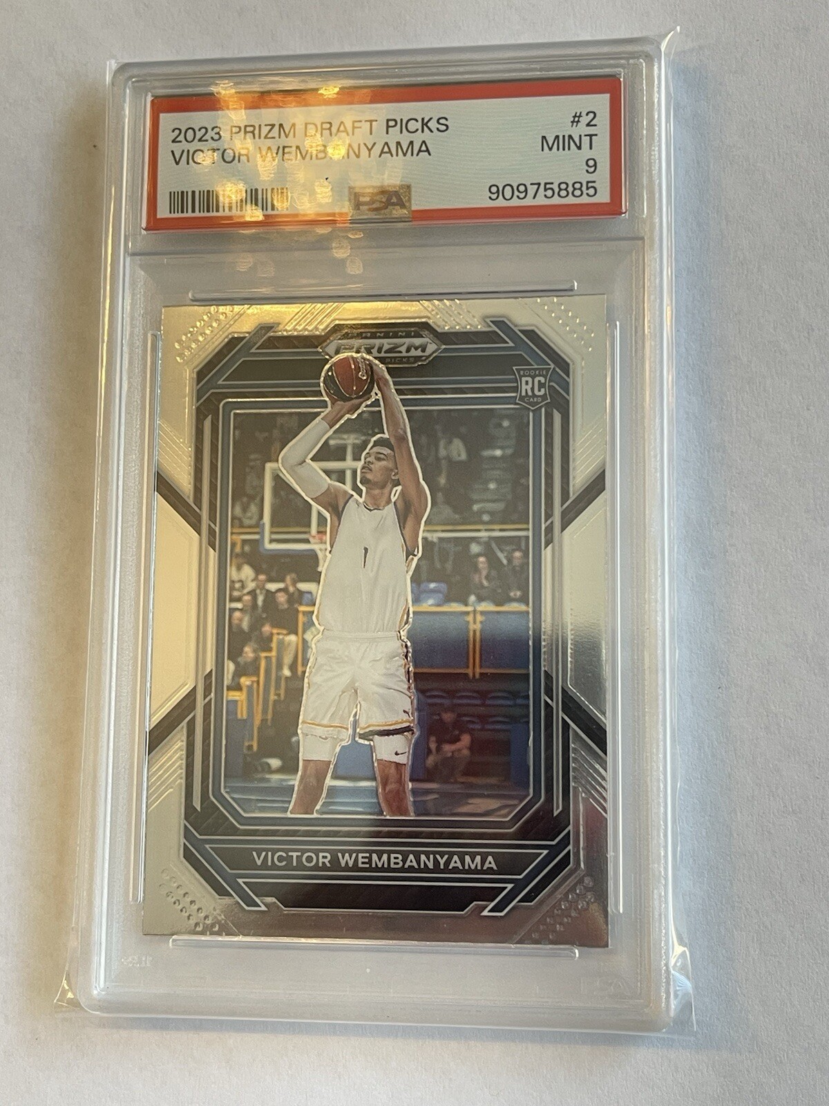 2023 Prizm Draft Picks Rookie Victor Wembanyama # 2 PSA 9 Mint view 5