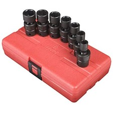 Sunex 3654 3/8-Inch Drive Standard Fractional Universal Impact Socket Set, SAE,
