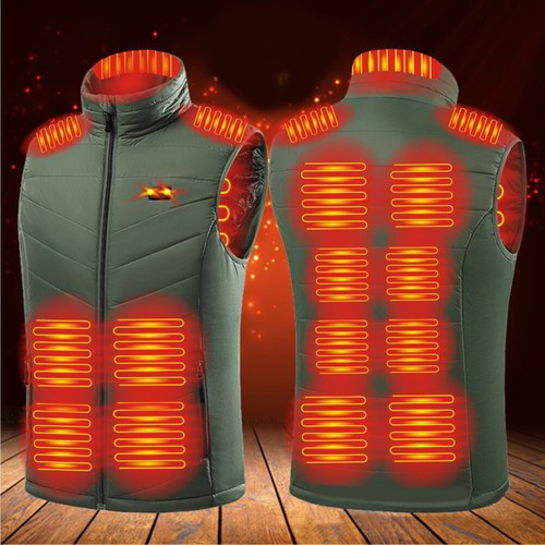 Winter Warm 15 Zone Heated Vest Warm USB Electric Jacket Men Women Heating Coat. - Picture 15 of 15
