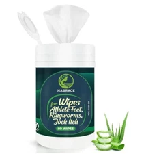 Athletes Foot Ringworm Jock Itch Body Cool Soothing Cleansing Antifungal Wipe 80