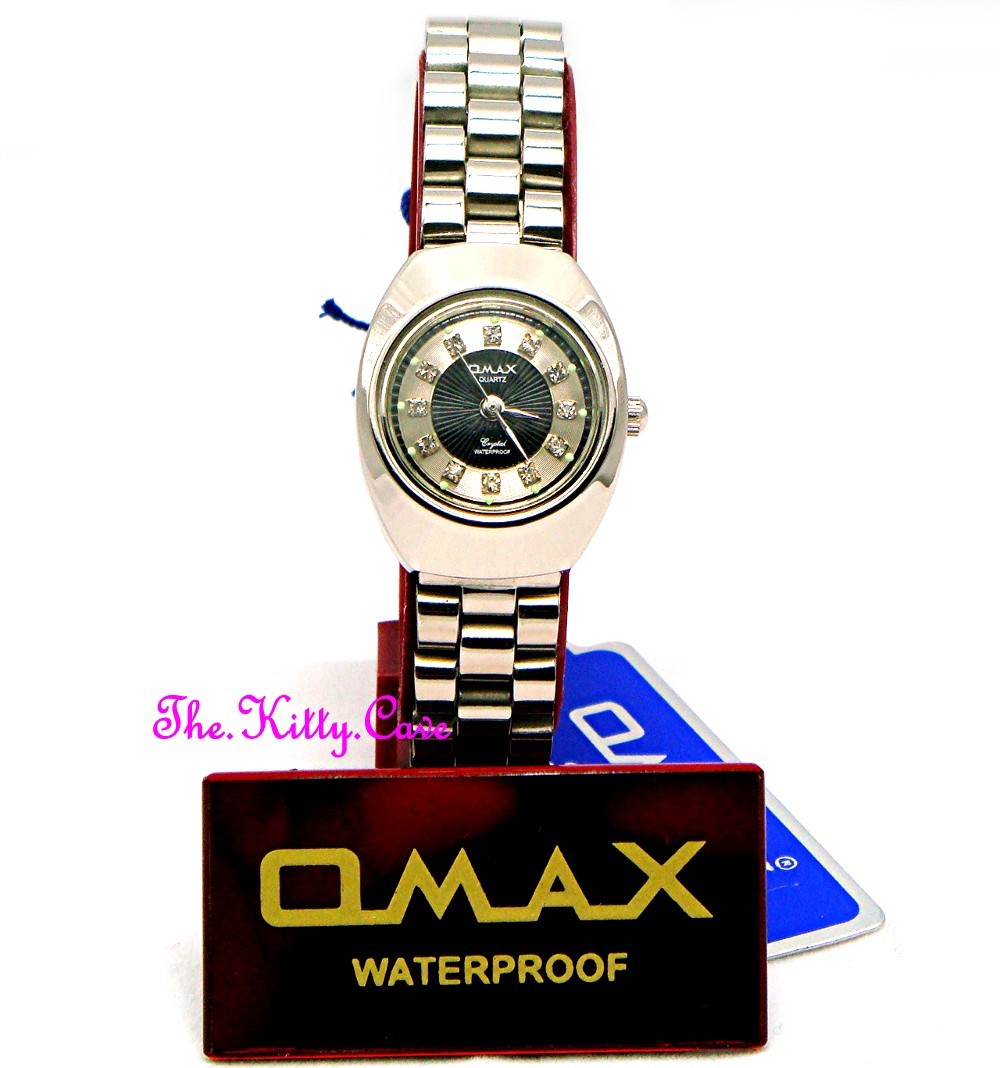 Diseñador Clásico Suizo OMAX Seiko Movt, Plata Y Negro Lujo