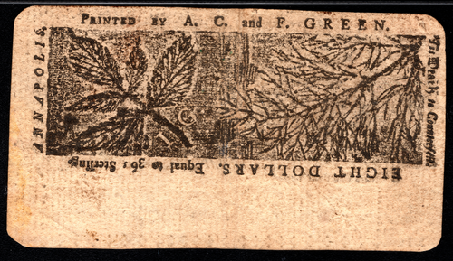 Maryland Colonial Note Fr#MD-70 April 10, 1774 $8 PMG 50 - Picture 4 of 4