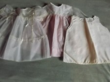 VINTAGE SHEER CHRISTENING GOWN  SLIP USA, PINK PARTY DRESS, 6-9 MONTHS LOVELY