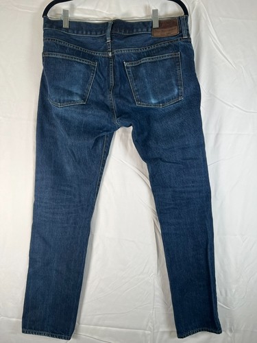 J Crew Kaihara Denim Jeans Mens 34x32 Blue 484 Japanese Slim Straight ~ NICE - Picture 6 of 12