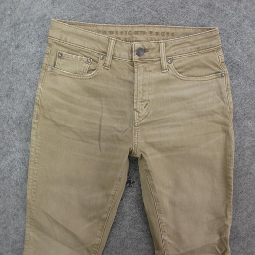 American Eagle Jeans Men's 30x32 Brown Light Wash Athletic Skinny Jeans - Picture 2 of 12