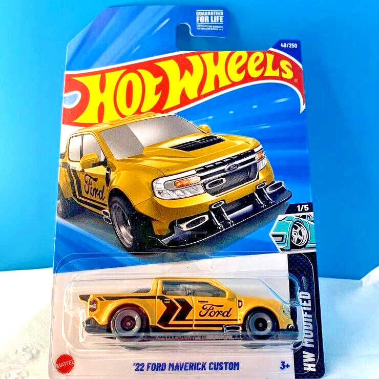 HOT WHEELS 2025 '22 FORD MAVERICK CUSTOM DARK YELLOW 49/250 HYX00 HW MODIFIED