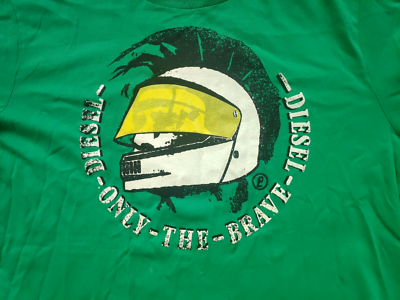Vintage 90's Diesel Green T-Shirt Single Stitch Size XXL | eBay