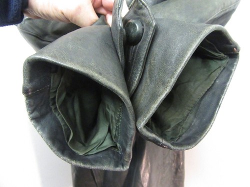 VINTAGE WW2 GERMAN MOTORCYCLE LEATHER DISPATCH RIDERS TRENCH COAT JACKET SIZE M - Picture 15 of 22