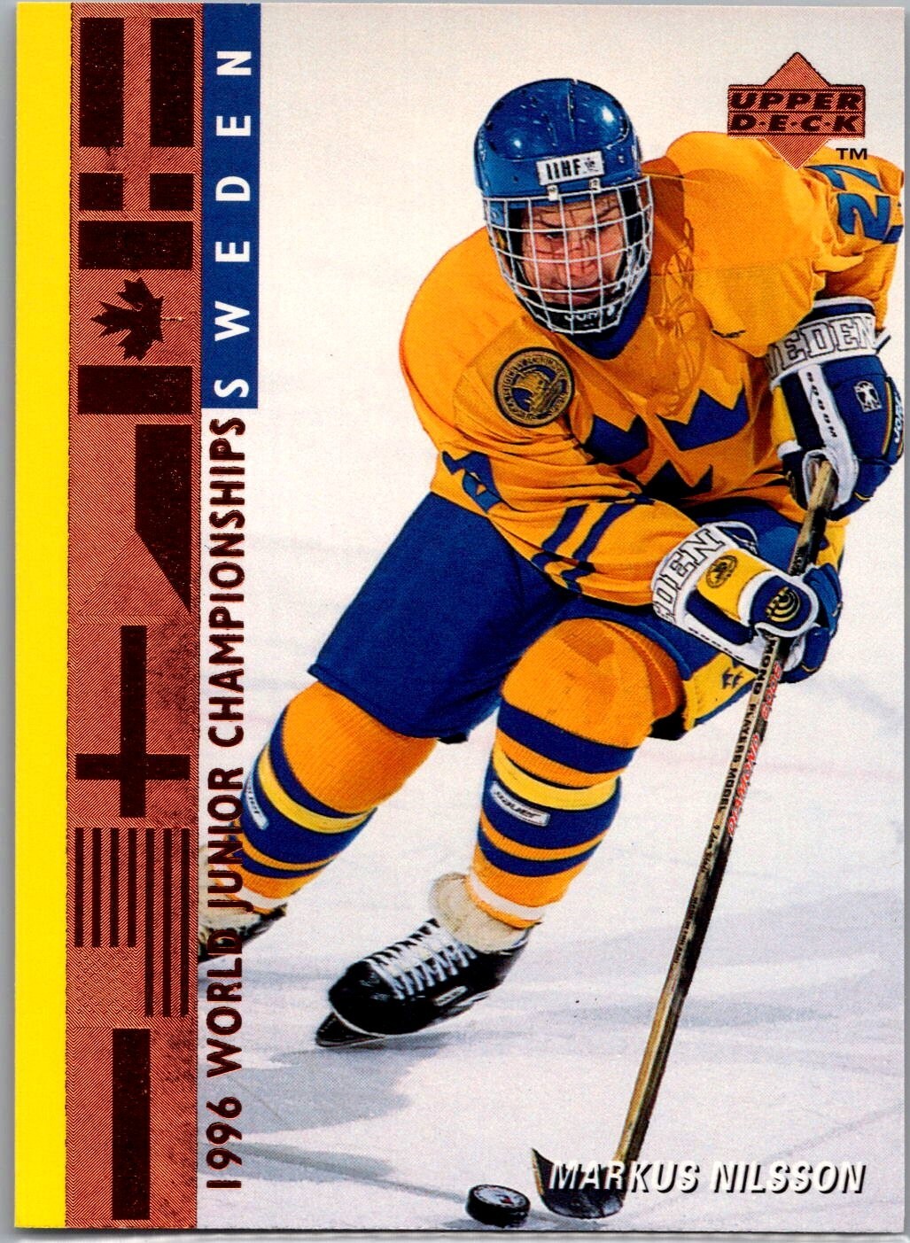 1995-96 Upper Deck Hockey - #560 Marcus Nilson World Junior Championship 