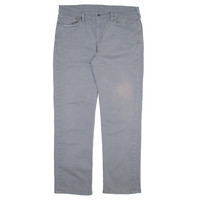 LEVI'S 514 Mens Trousers Grey Slim Straight W38 L32