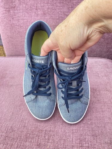Lacoste shoes Straight Set Chukka Light Denim Shoe/Boot Size 5.5 - Picture 7 of 12