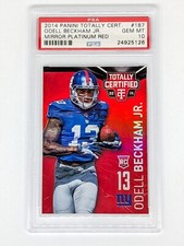 2014 Totally Certified Mirror Platinum Red #187 Odell Beckham Jr. /25 PSA 10 RC