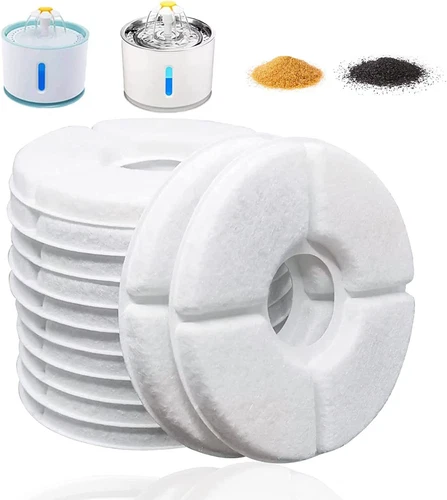 Pet Activated Carbon Filters Round Replacement for Dog Cat Kitty Water Fountain - Picture 3 of 19