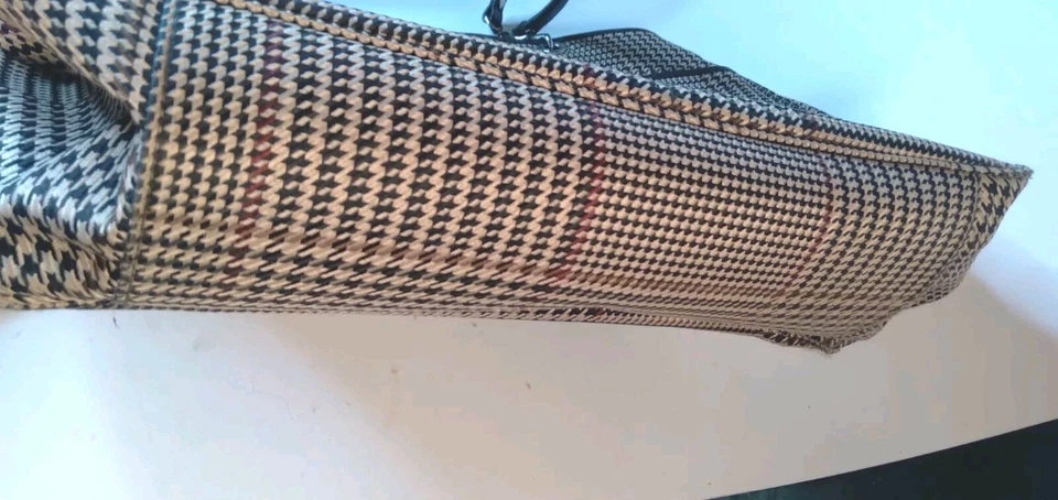 Ralph Lauren Women’s Plaid Houndstooth Handbag - Image 2 of 4