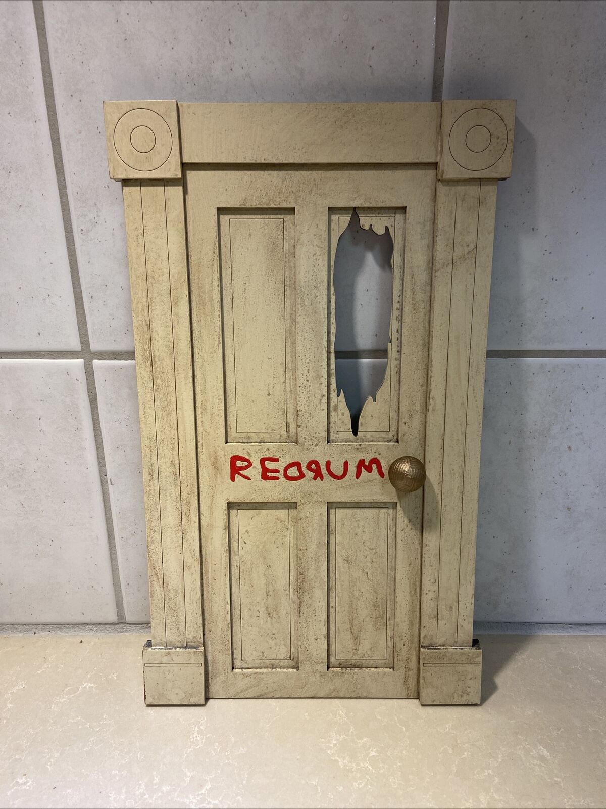 Framed Realistic 3D THE SHINING REDRUM Door Replica Diorama 