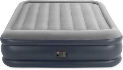 Intex Queen Deluxe Plus Pillow Rest Luftbett mit integrierter Pumpe 152 x 203 x 42 cm