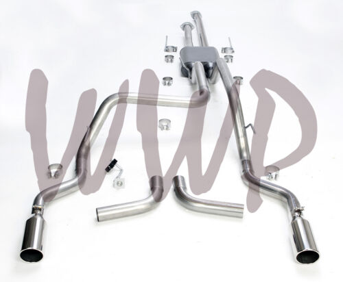 Stainless Dual CatBack Exhaust System FOR 09-21 Toyota Tundra 4.6L/4.7L/5.7L V8 - Foto 1 di 3