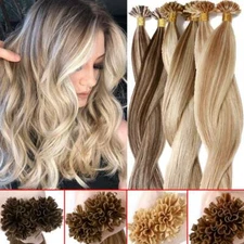 Balayage Keratin Nail U Tip Remy Human Hair Extensions Pre Bonded Fusion 1G L005