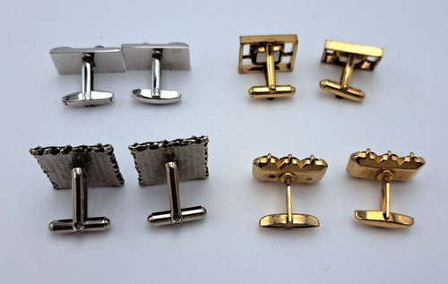 Mens Vintage Cufflinks Lot of 4 Assorted Swank Rainbow Rhinestone Anson Topaz - Picture 10 of 10