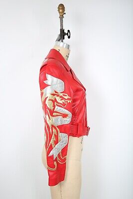 Vintage Black North Beach Leather Jacket Black & Gold Vintage Black North Beach Leather Jacket Black & Gold